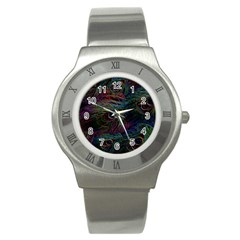 Star Galaxy Chrismas Xmas Ugly Stainless Steel Watch by Cendanart
