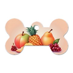 Fruit Pattern Apple Abstract Food Dog Tag Bone (two Sides) by Proyonanggan