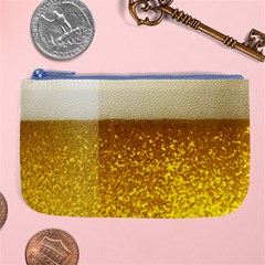 Light Beer Texture Foam Drink In A Glass Large Coin Purse by Cemarart