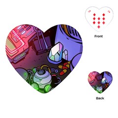 Graffiti Corazones Kingdom Saga Super Playing Cards Single Design (heart) by Cemarart