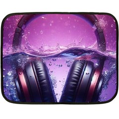 Headphones Sound Audio Music Radio Two Sides Fleece Blanket (mini) by Hannah976