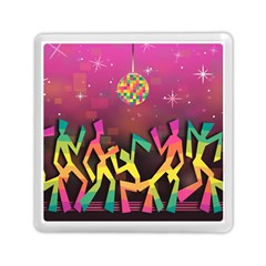 Dancing Colorful Disco Memory Card Reader (square) by Bajindul