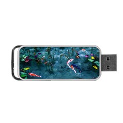 Fish Koi Carp Portable Usb Flash (two Sides) by Cemarart