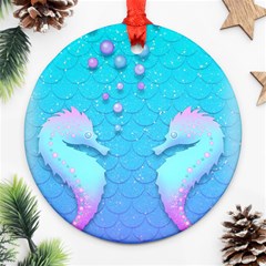 Seahorse Ornament (round) by Cemarart