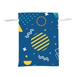 Flat Design Geometric Shapes Background Lightweight Drawstring Pouch (M) Back
