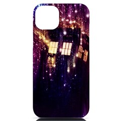 Tardis Regeneration Art Doctor Who Paint Purple Sci Fi Space Star Time Machine Iphone 14 Plus Black Uv Print Case by Cemarart