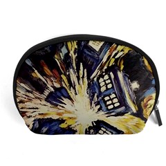 Tardis Doctor Who Pattern Accessory Pouch (large) by Cemarart