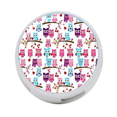 Owl Pattern 4-port Usb Hub (two Sides) by Cemarart