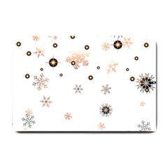 Golden-snowflake Small Doormat by saad11
