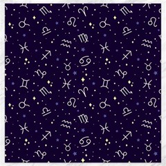 Zodiac Symbols Sign And Stars Pattern Seamless Pattern Canvas 16  X 16  by Cemarart