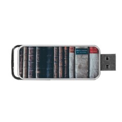 Aged Bookcase Books Bookshelves Portable Usb Flash (one Side) by Grandong