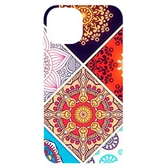 Mandala Pattern Iphone 14 Black Uv Print Case by Ndabl3x