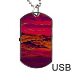 Time Wind Polishpattern Architecture Building City Cityscape Nature Pop-art Pop Surrealism  Retrowave Dog Tag USB Flash (Two Sides) Back