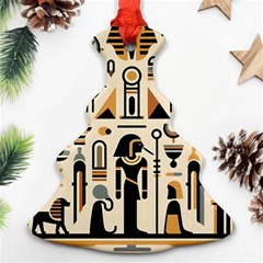 Egypt Pyramids Nature Desert Christmas Tree Ornament (two Sides) by Proyonanggan