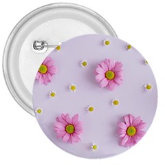 Springpurple Flower On A Purple Background 3  Buttons by nateshop
