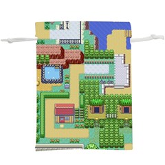 Pixel Map Game Lightweight Drawstring Pouch (xl) by Cemarart