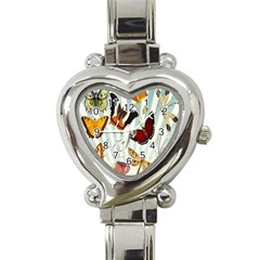 Butterfly-love Heart Italian Charm Watch by nateshop
