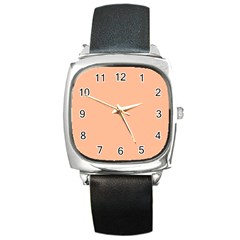 Peach Fuzz 2024 Square Metal Watch by dressshop