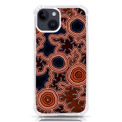 Authentic Aboriginal Art - Pathways Iphone 14 Tpu Uv Print Case by hogartharts