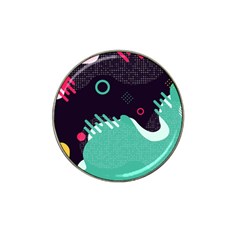 Colorful Background, Material Design, Geometric Shapes Hat Clip Ball Marker (4 Pack) by nateshop
