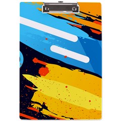 Colorful Paint Strokes A4 Acrylic Clipboard by nateshop