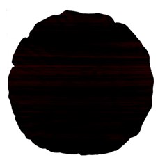 Dark Brown Wood Texture, Cherry Wood Texture, Wooden Large 18  Premium Round Cushions by nateshop