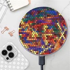 Hexagon Honeycomb Pattern Design Wireless Fast Charger(white) by Ndabl3x
