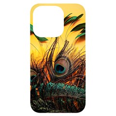 City Light Sky Landmark Painting Iphone 14 Pro Black Uv Print Case by Cemarart