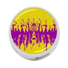 Yellow And Purple In Harmony 4-port Usb Hub (two Sides) by pepitasart