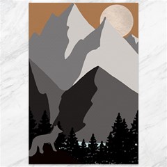 Mountain Wolf Tree Nature Moon Canvas 12  X 18  by Cemarart