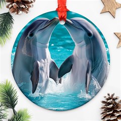 Dolphins Sea Ocean Ornament (round) by Cemarart