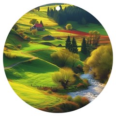 Countryside Landscape Nature Uv Print Acrylic Ornament Round by Cemarart
