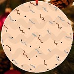 Lines Dots Pattern Abstract Art UV Print Acrylic Ornament Round Front