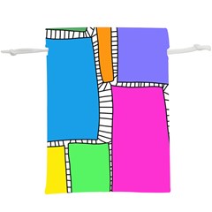 Shapes Texture Colorful Cartoon Lightweight Drawstring Pouch (xl) by Cemarart