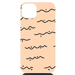 Lines Dots Pattern Abstract Iphone 14 Plus Black Uv Print Case by Cemarart