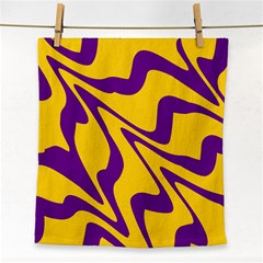 Waves Pattern Lines Wiggly Face Towel by Cemarart