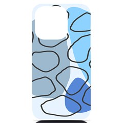 Boho Blue Deep Blue Artwork Iphone 14 Pro Black Uv Print Case by Cemarart