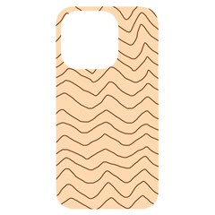 Background Wavy Zig Zag Lines Iphone 14 Pro Black Uv Print Case by Cemarart
