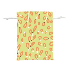 Pattern Leaves Print Background Lightweight Drawstring Pouch (l) by Cemarart