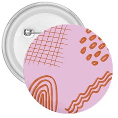 Elements Scribbles Wiggly Lines Retro Vintage 3  Buttons by Cemarart