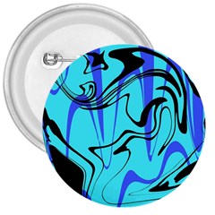 Mint Background Swirl Blue Black 3  Buttons by Cemarart