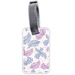 Leaves Line Art Background Luggage Tag (two sides) Front