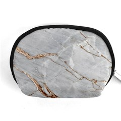 Gray Light Marble Stone Texture Background Accessory Pouch (medium) by Cemarart