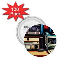 Radios Tech Technology Music Vintage Antique Old 1 75  Buttons (100 Pack)  by Grandong
