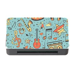 Seamless Pattern Musical Instruments Notes Headphones Player Memory Card Reader With Cf by Apen