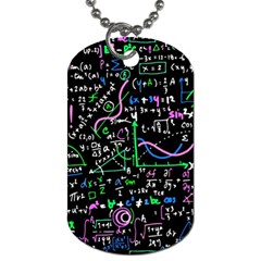 Math Linear Mathematics Education Circle Background Dog Tag (one Side) by Apen