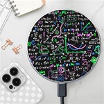 Math Linear Mathematics Education Circle Background Wireless Fast Charger(White) Front