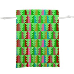 Trees Pattern Retro Pink Red Yellow Holidays Advent Christmas Lightweight Drawstring Pouch (xl) by Maspions