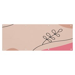 Pink Pattern Line Art Texture Minimalist Design Banner And Sign 8  X 3  by Maspions
