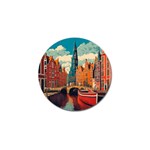 London England Bridge Europe Buildings Architecture Vintage Retro Town City Golf Ball Marker (10 pack) Front